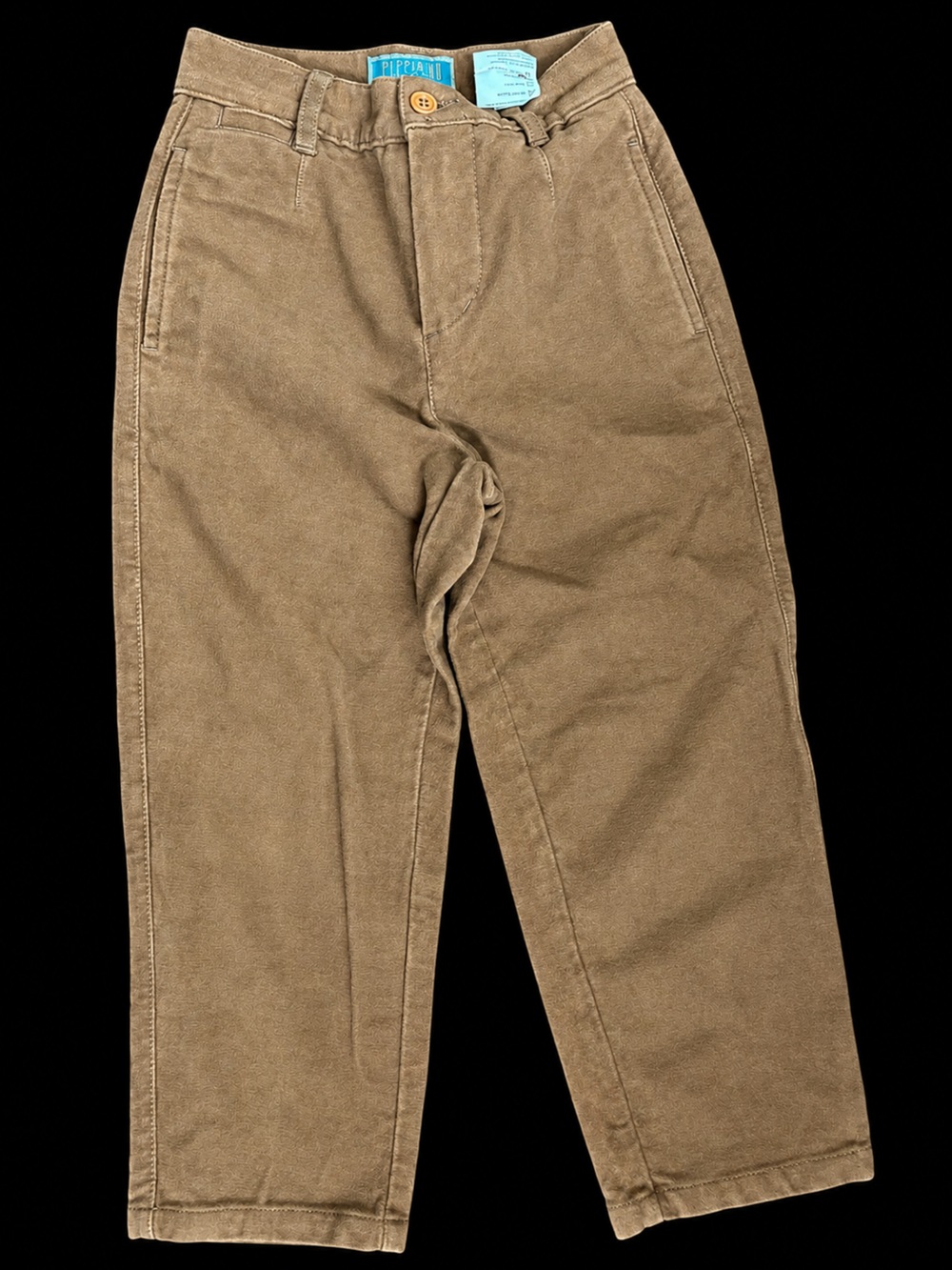 Caramel Brown Kids Casual Pants - Vintage - 100% cotton